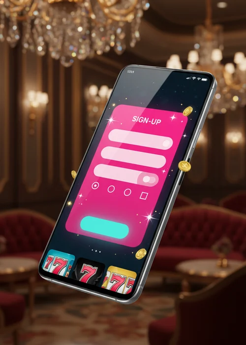 Screenshot of Robo Casino's three-step registration form on a modern device